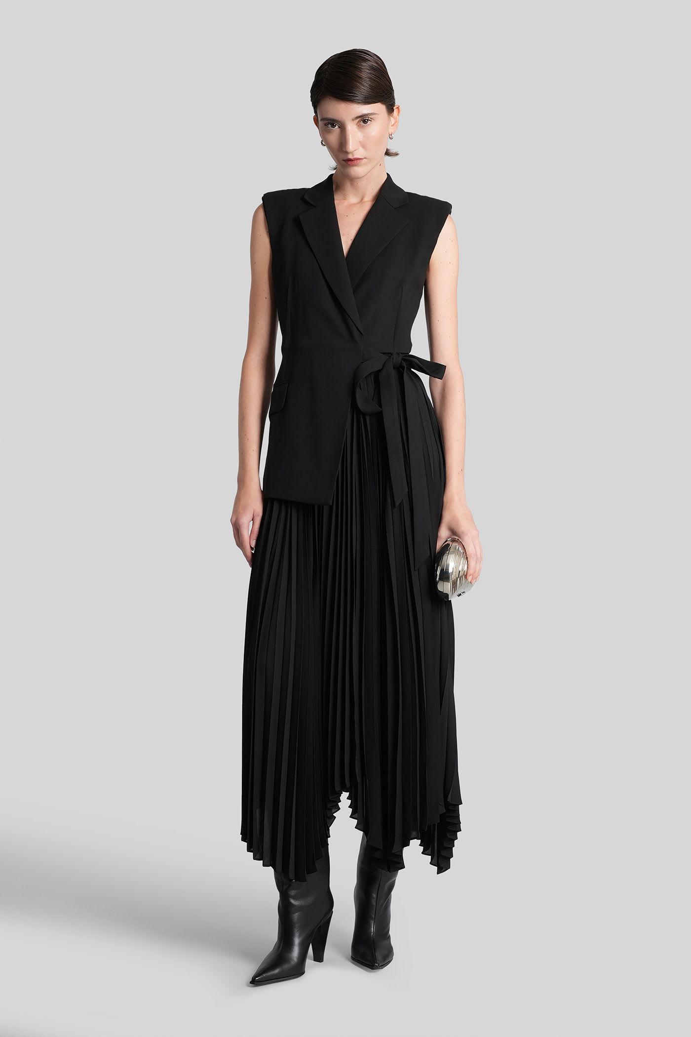 simkhai helena long dress in black acetate