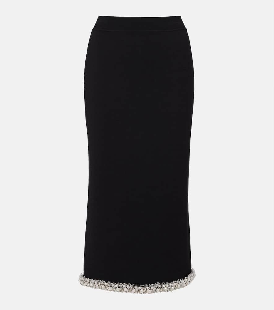 simkhai idina embellished knitted pencil skirt