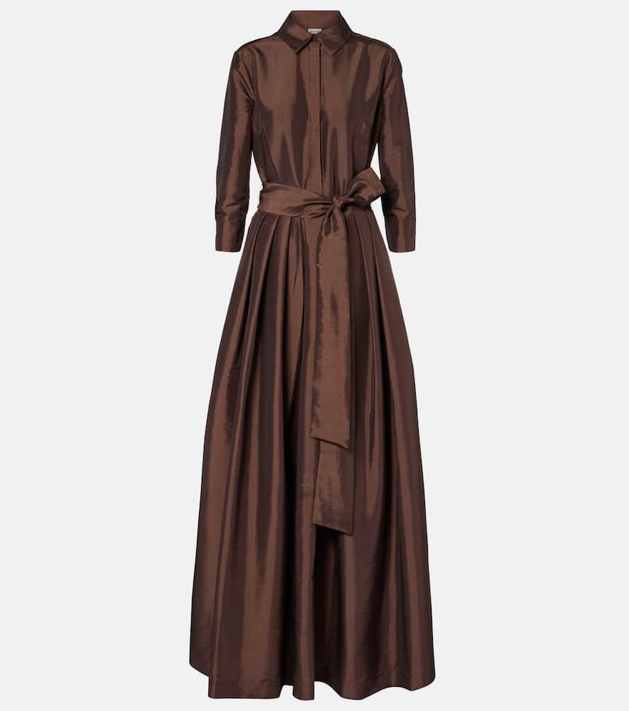 simkhai julip belted taffetta gown