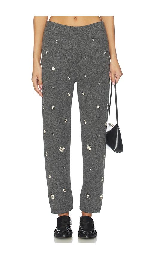 simkhai kandace embellished jogger in charcoal.
