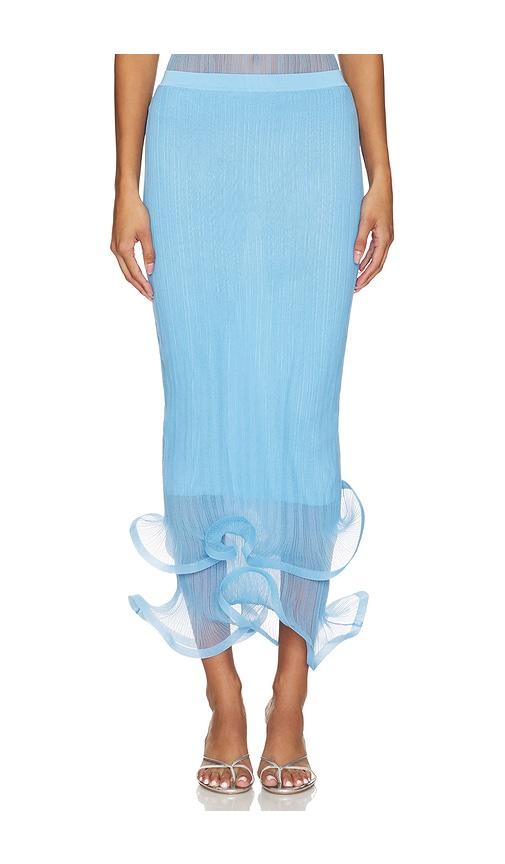 simkhai kelso skirt in blue.