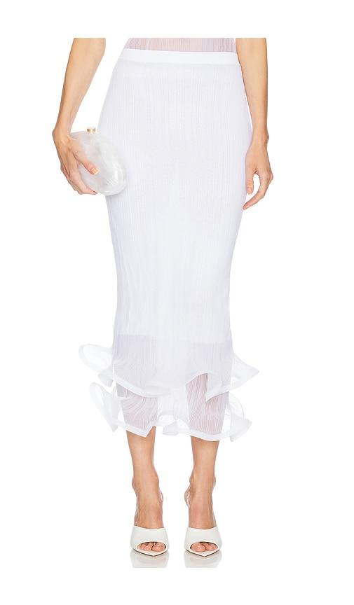 simkhai kelso skirt in white.