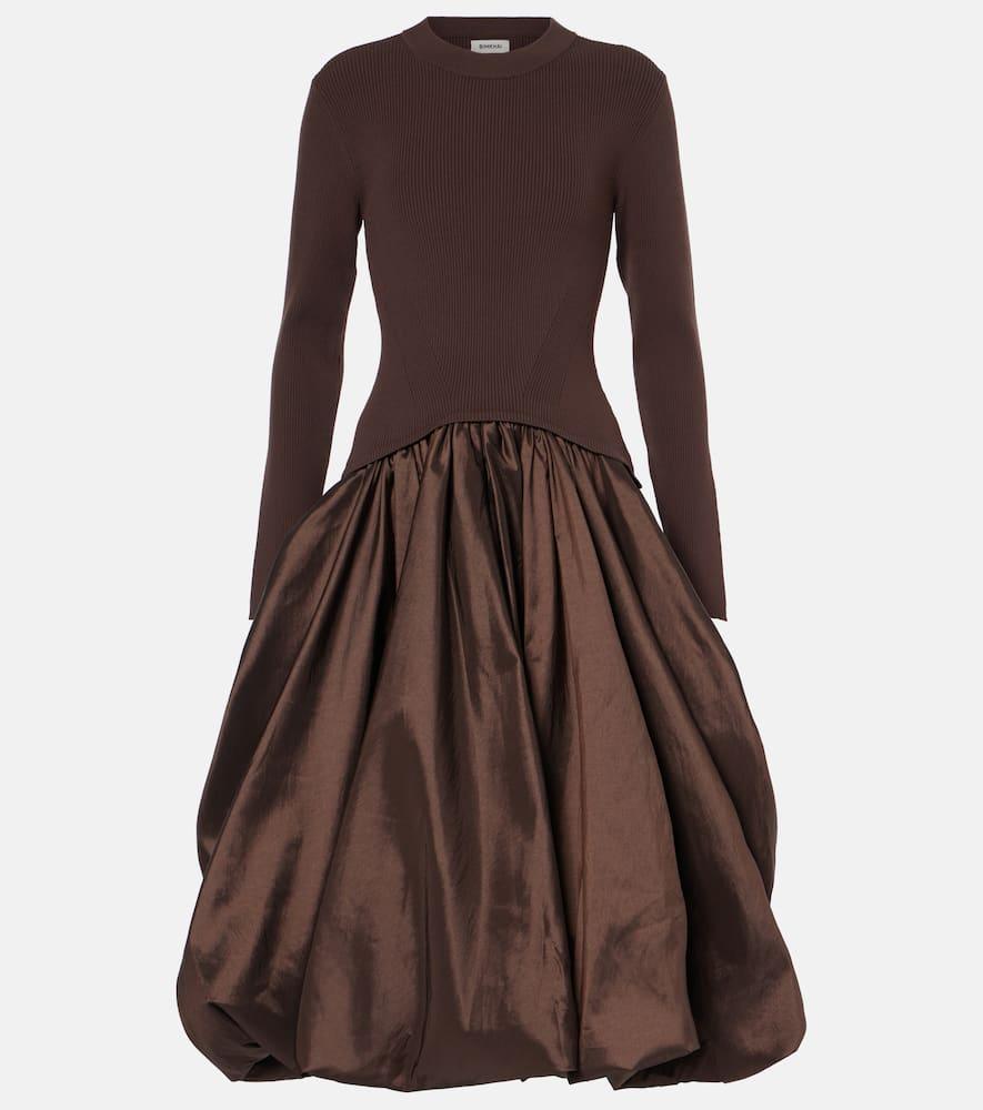 simkhai kenlie gathered midi dress