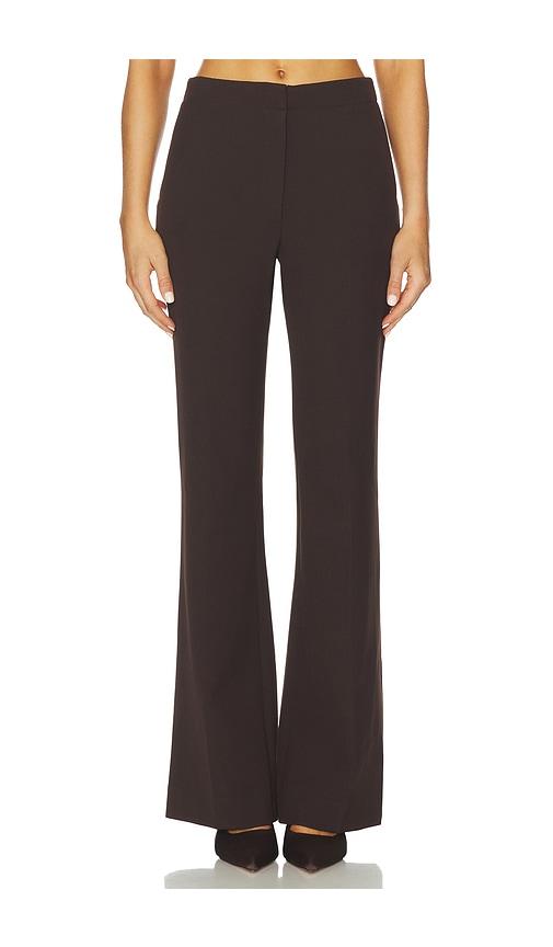 simkhai kenna trouser in chocolate.