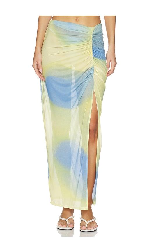 simkhai kensingten skirt in blue,yellow.