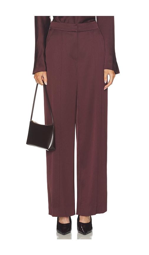 simkhai kyra wide leg pant in brown.