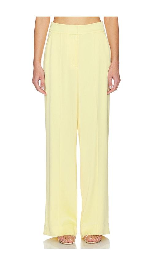 simkhai kyra wide leg pant in lemon.