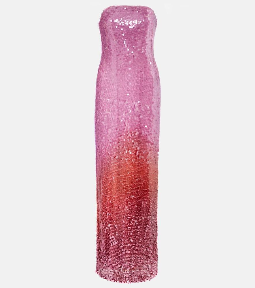 simkhai leilani ombré sequined gown