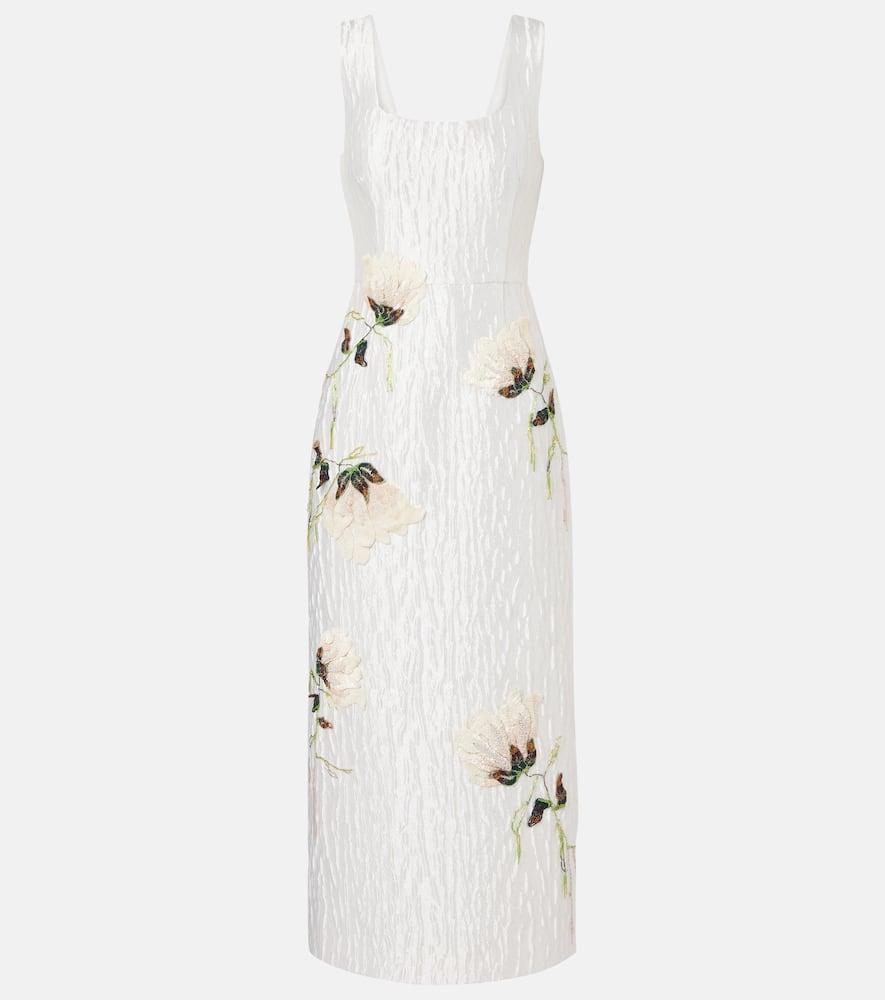 simkhai lilibeth embellished jacquard cocktail dress