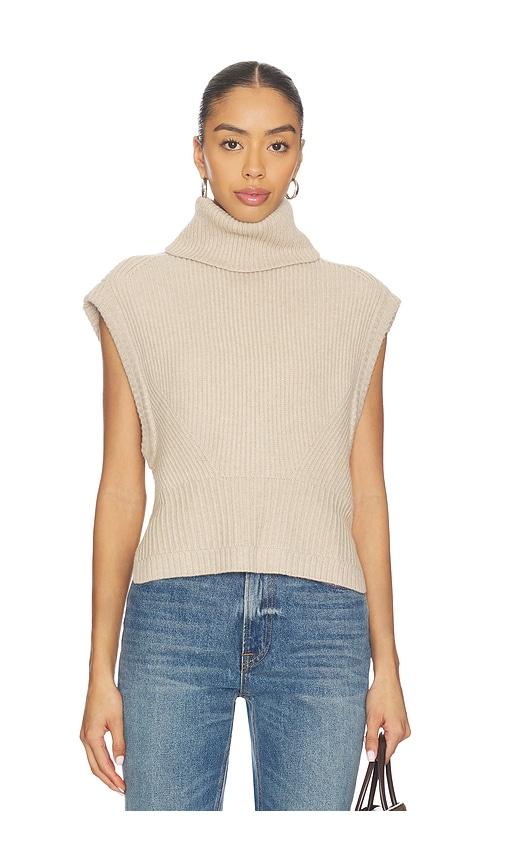 simkhai maple top in taupe.