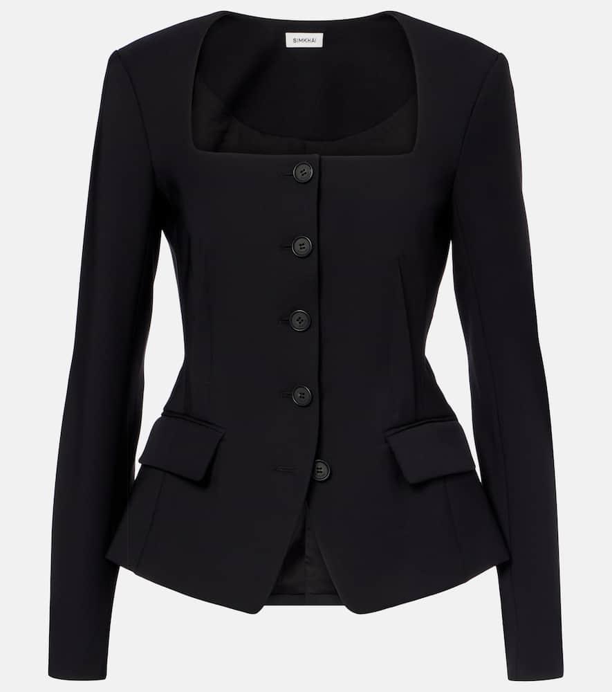 simkhai marlowe crêpe blazer