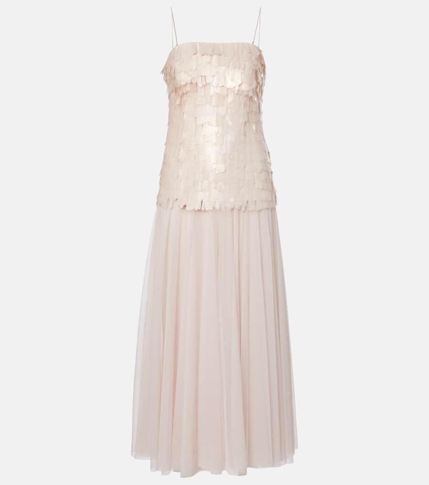 simkhai maxine sequined maxi dress