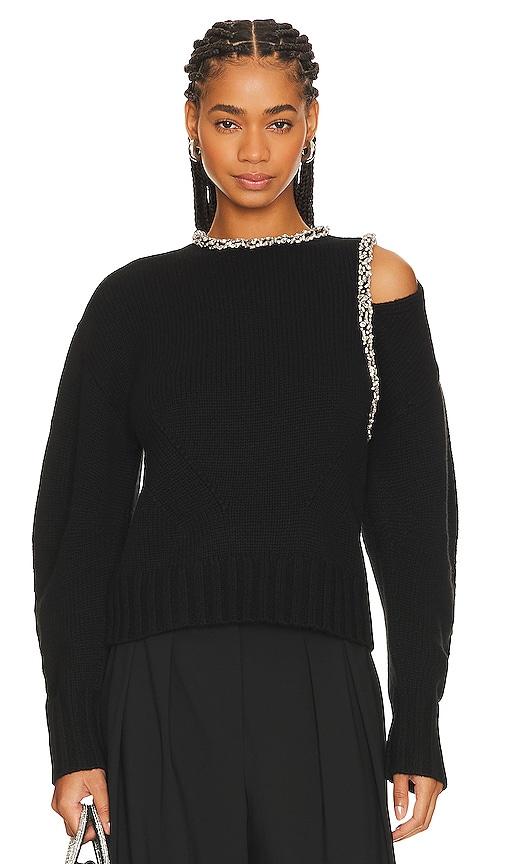 simkhai monroe pullover in black.