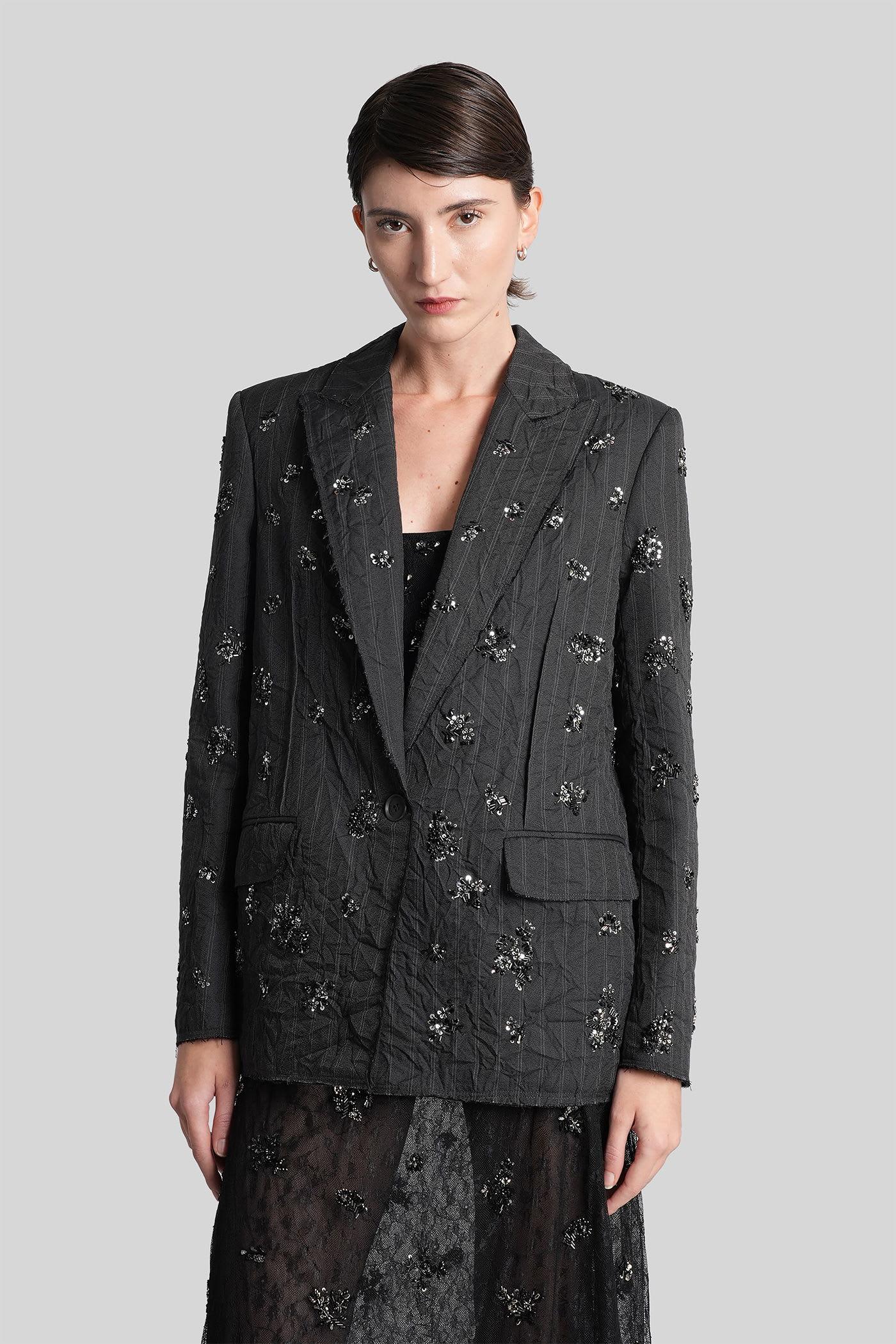 simkhai murphy blazer in grey polyester