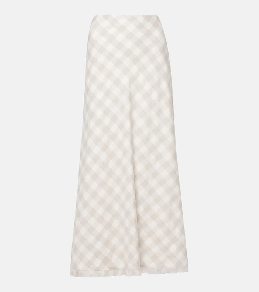 simkhai noelle checked maxi skirt