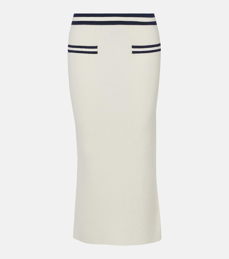 simkhai paige bouclé midi skirt
