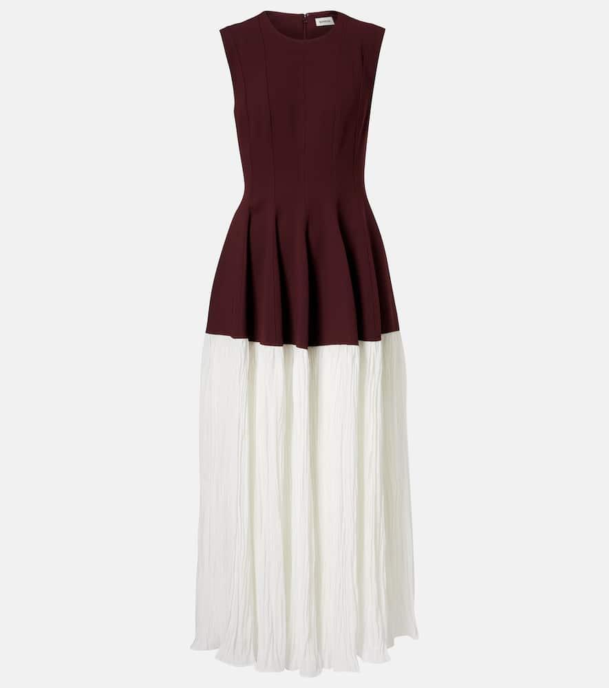 simkhai raleigh crêpe and satin midi dress