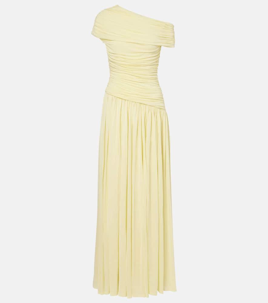 simkhai rhiannon gathered jersey maxi dress