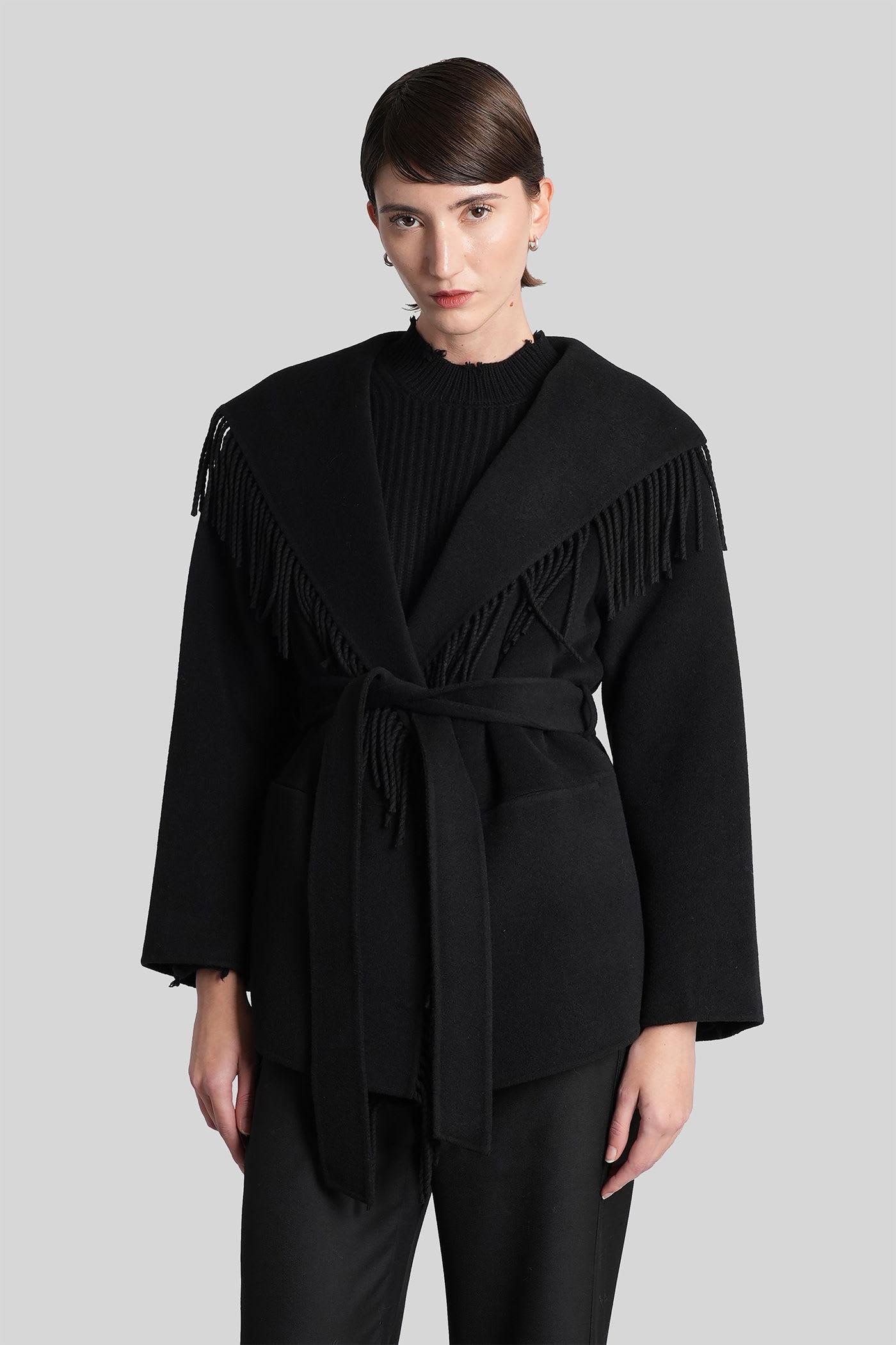 simkhai rowen in black wool