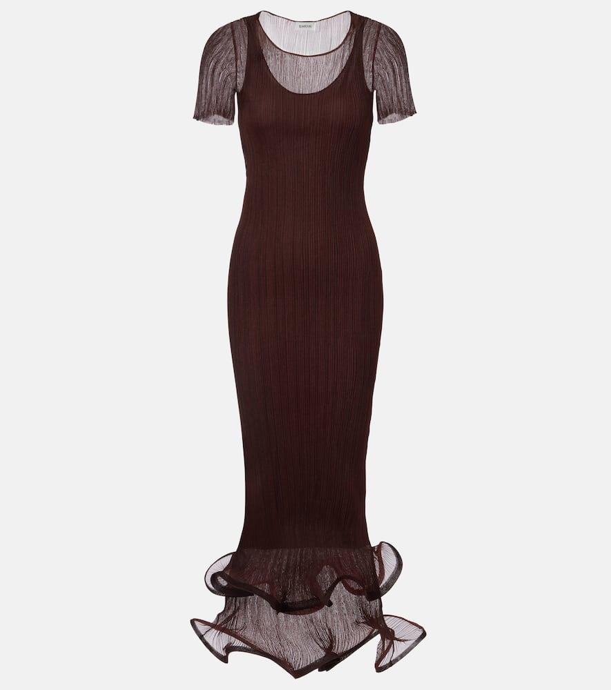 simkhai ruffled midi dress