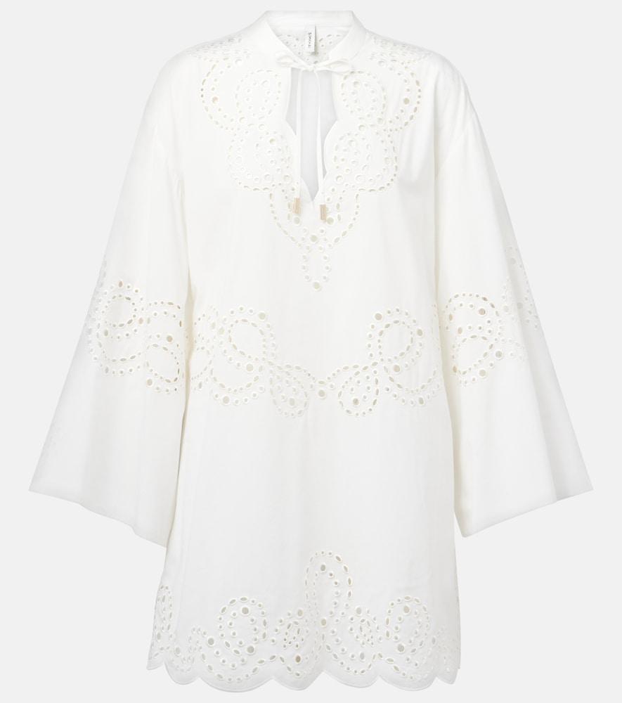 simkhai sarina broderie anglaise minidress