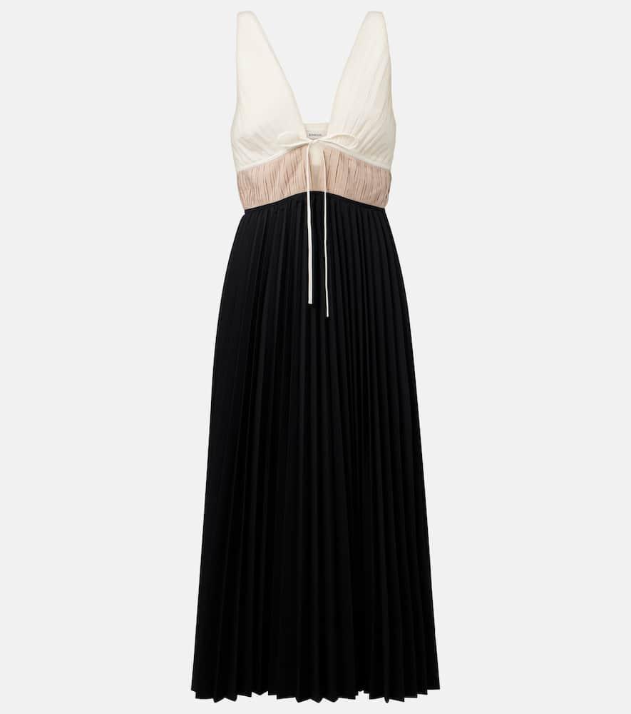simkhai stephanie pleated poplin midi dress
