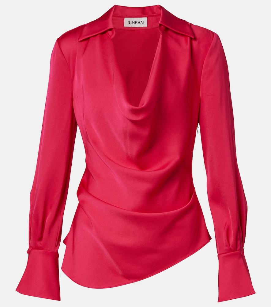 simkhai symone satin top