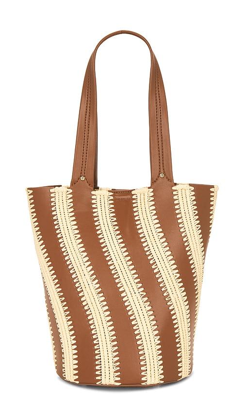 simkhai talia bucket bag in brown.