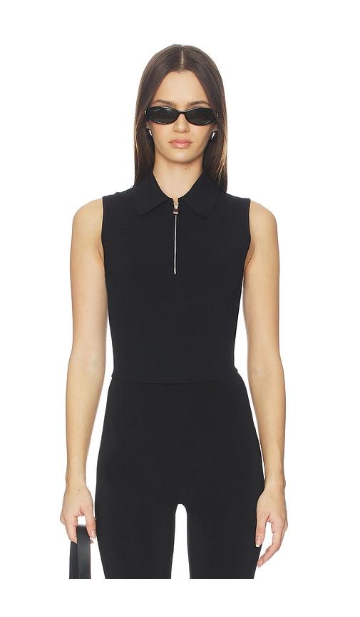 simkhai tatum sleeveless top in black.