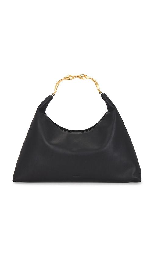 simkhai twist handle hobo bag in black.