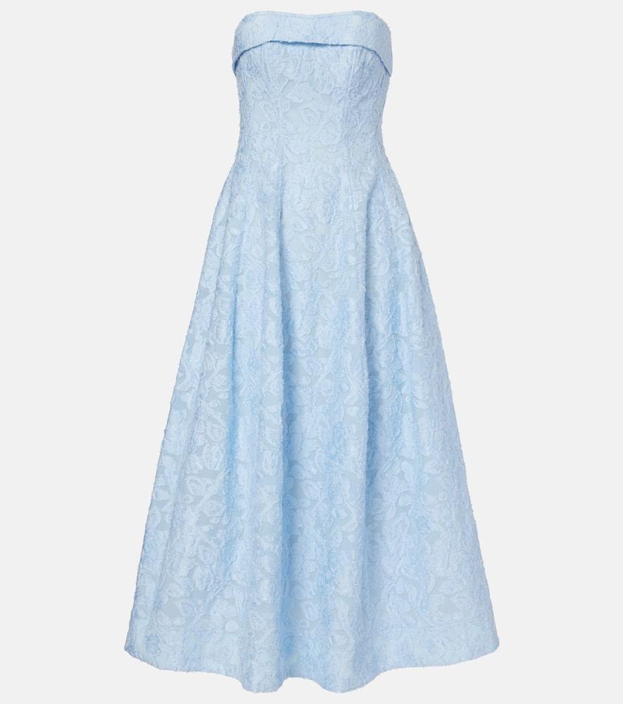 simkhai valeria embroidered midi dress