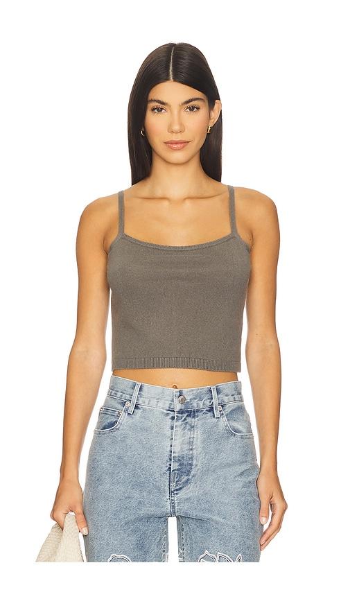 simkhai vance tank in olive.