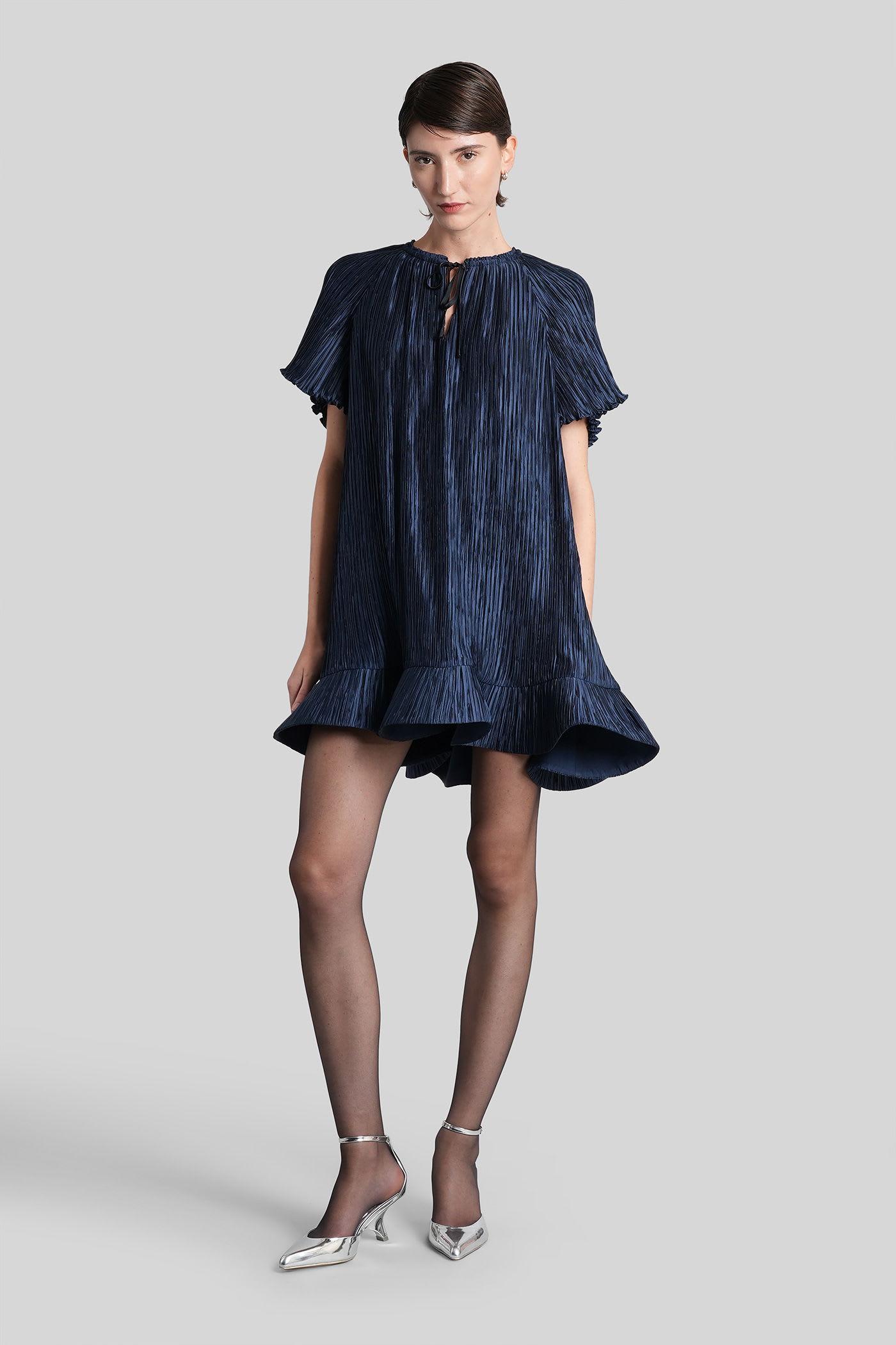 simkhai venus mini dress in blue polyester