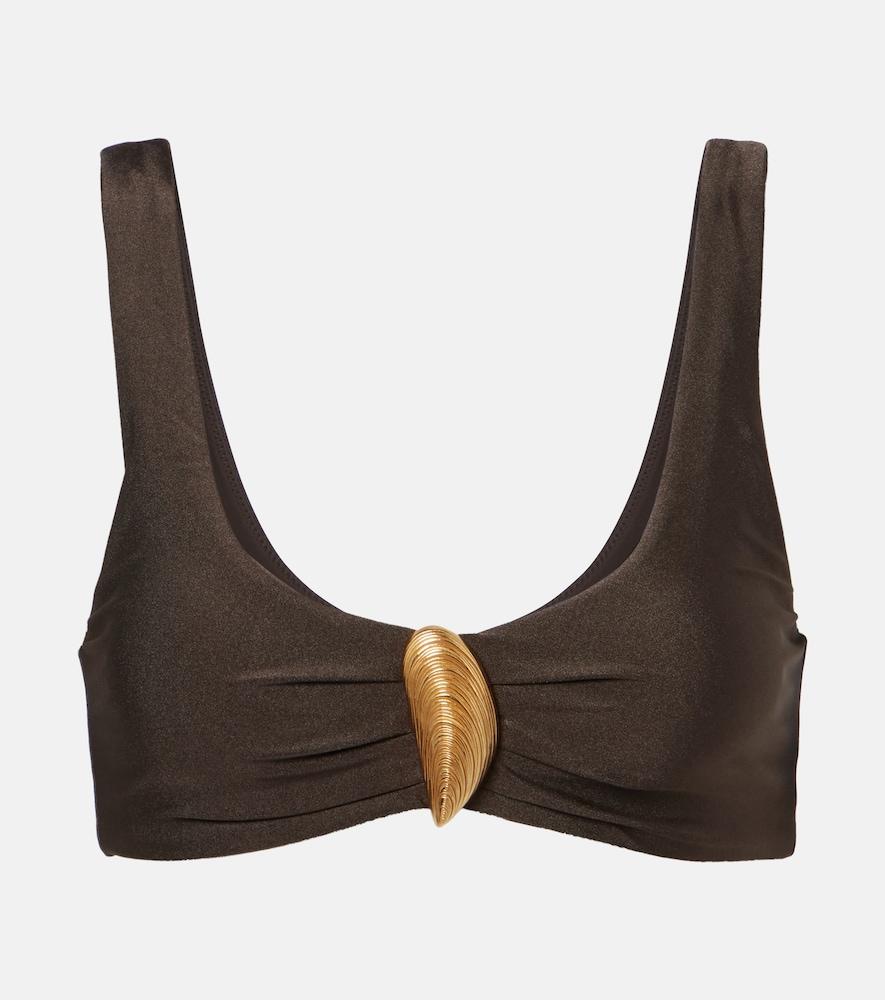 simkhai veyra appliqué bikini top