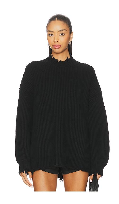 simkhai willa sweater in black.
