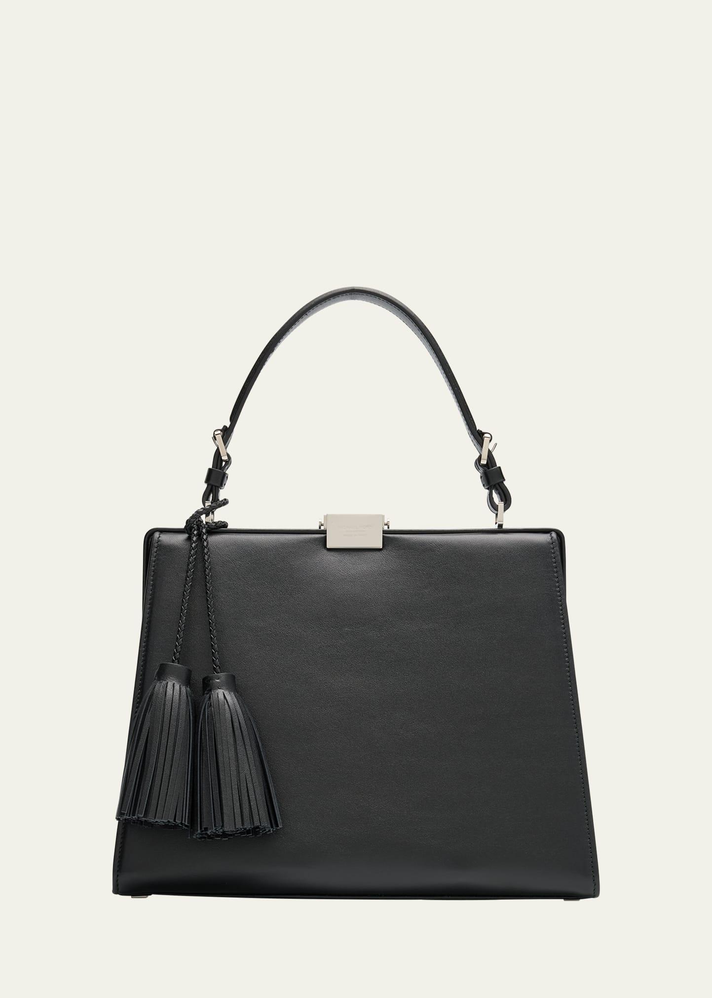 simone frame leather shoulder bag