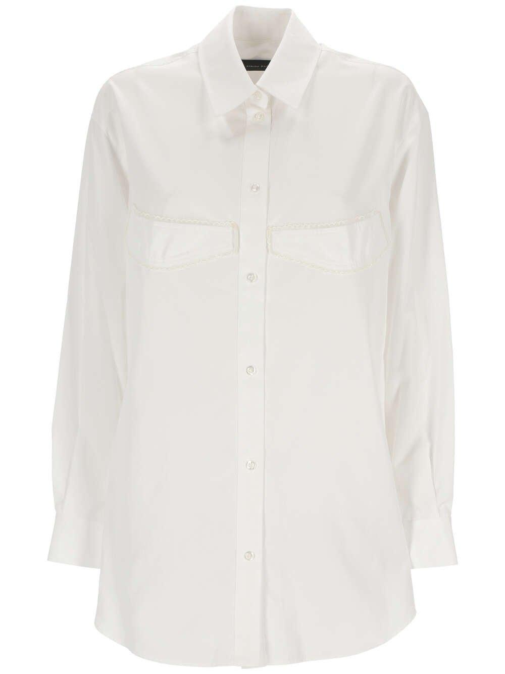 simone rocha appliqué-detailed long-sleeved buttoned shirt
