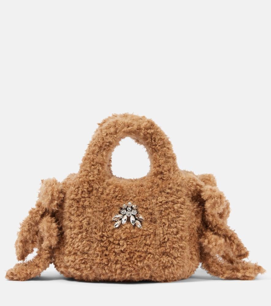 simone rocha baby egg teddy tote bag