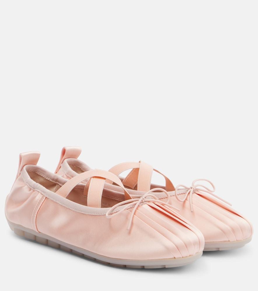simone rocha ballerina grip satin ballet flats
