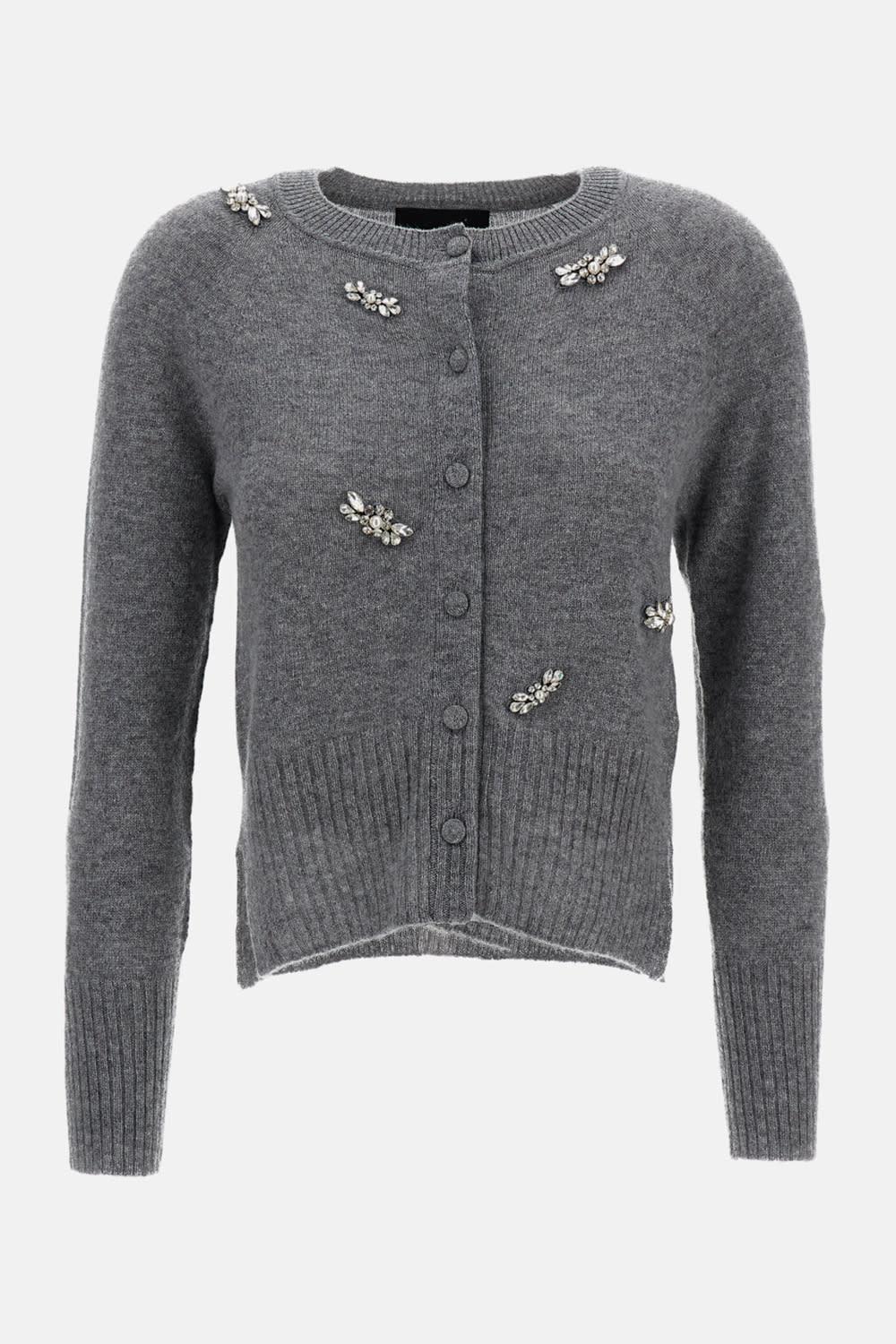 simone rocha cashmere cardigan with crystals