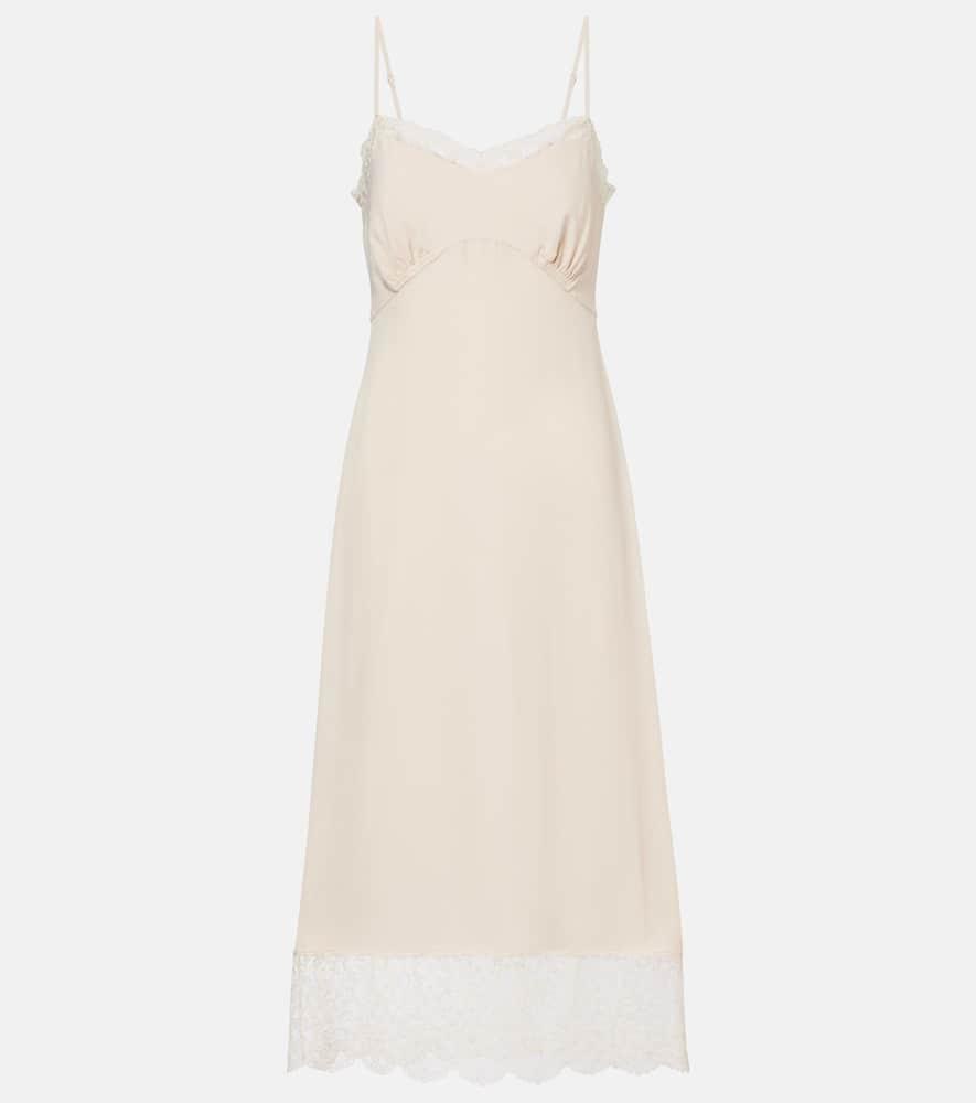 simone rocha crêpe de chine slip dress