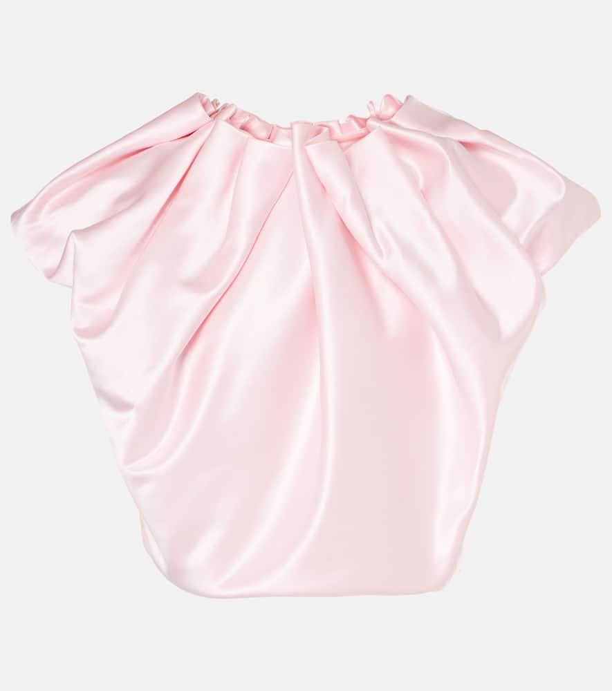 simone rocha draped satin top