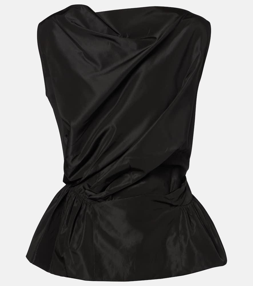 simone rocha draped taffeta top