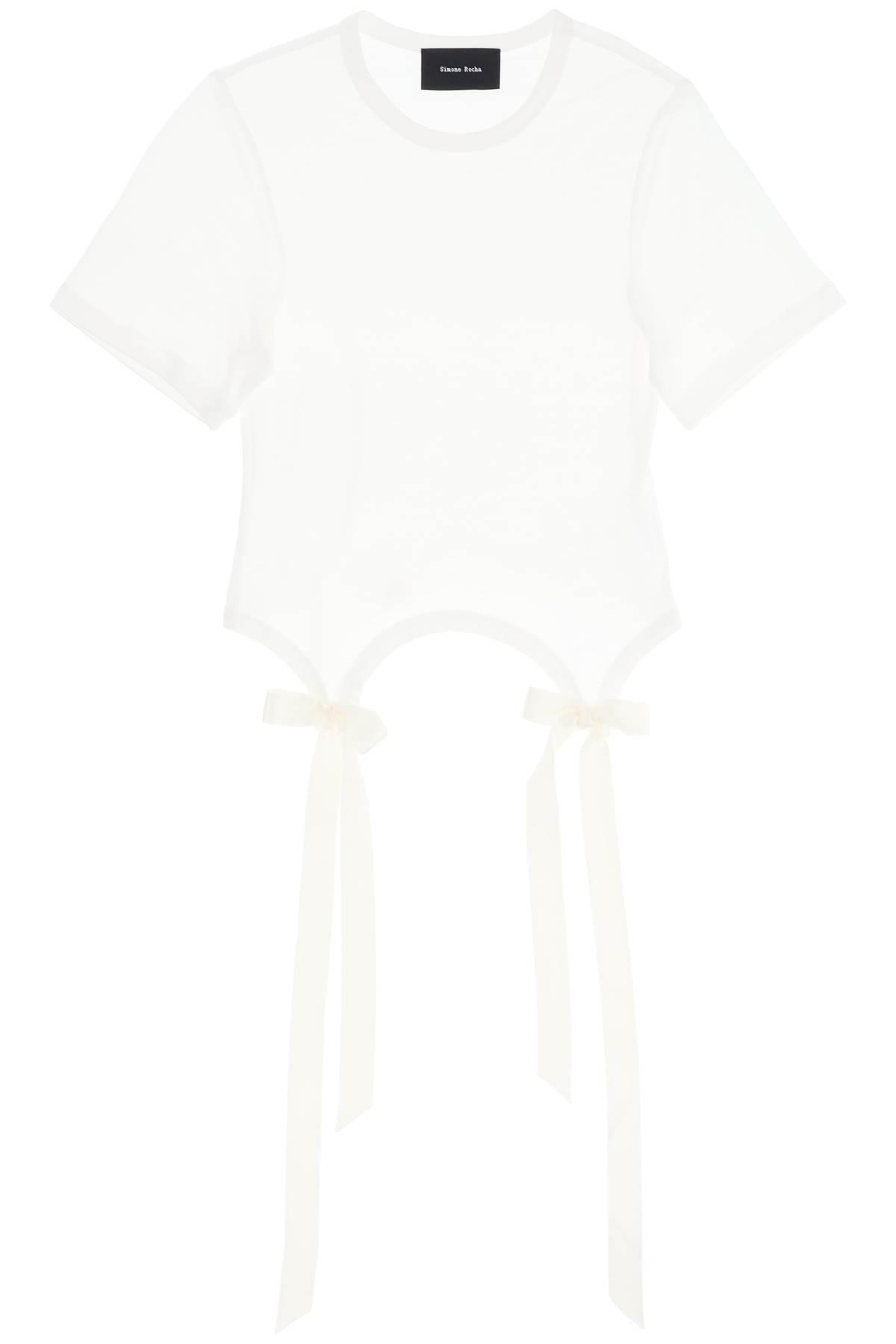 simone rocha easy t-shirt with bow tails