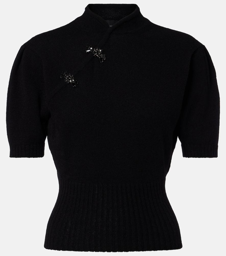 simone rocha embellished cashmere sweater