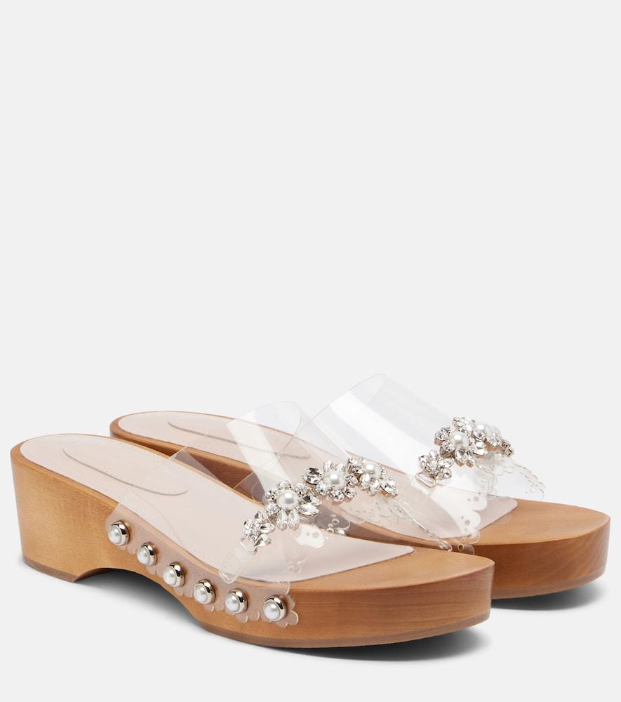 simone rocha embellished pvc clogs