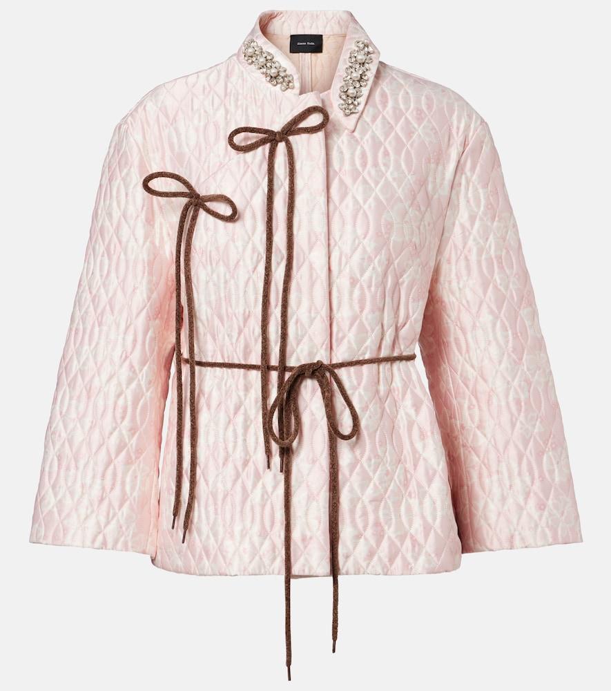 simone rocha embellished quilted jacket