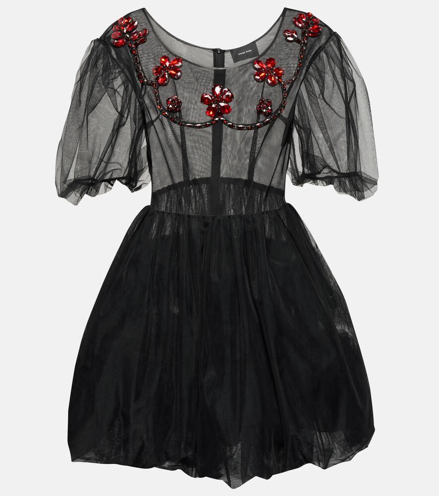 simone rocha embellished tulle minidress