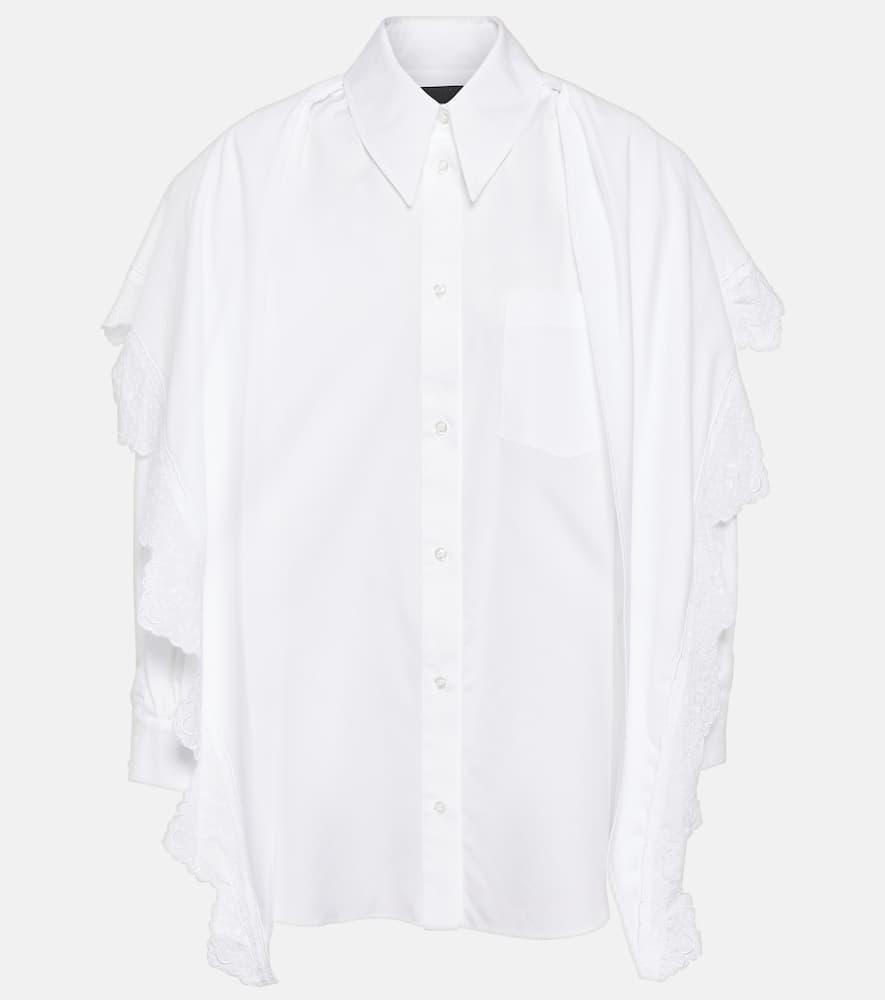simone rocha embroidered cotton shirt