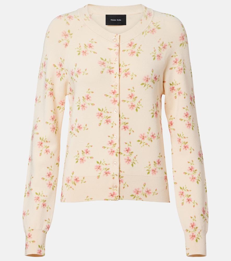 simone rocha floral cardigan